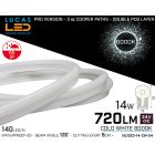 LED Neon Cold White flexible  1023 • 24V • 14W • IP65 • 720lm •10x23mm• Pro Version 3oz Cooper paths• price per 10 meter NL1023-14-CW-24