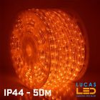 Orange - LED Rope Lights - 125W - IP44 Waterproof - 1800 LED - 50m Roll - SET