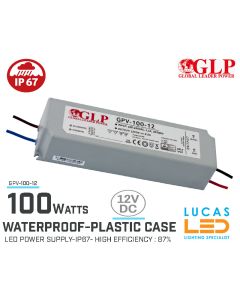 led-driver-power-supply-12v-100-watts-ip67-waterproof-plastic-case-high-quality-glp-gpv-non-pfc-lucasled.ie