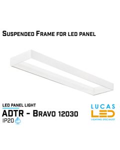  LED Surface Mounting Frame for Led Panel - ADTR BRAVO Frame 1200 x 300mm - White 