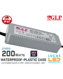 led-driver-power-supply-24v-200-watts-ip67-waterproof-plastic-case-high-quality-glp-gpv-non-pfc-lucasled.ie