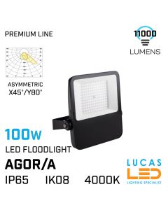100W Outdoor LED Floodlight - 4000K Natural White - 11000lm - IP65 waterproof - ASYMMETRIC - LED SMD - AGOR/A