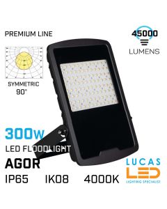 Outdoor LED Floodlight 300W - 4000K Natural White - 45000lm - IP65 waterproof - IK08 - SYMMETRIC - LED SMD - AGOR