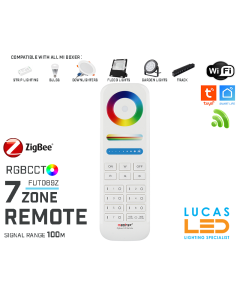 Zigbee 3.0 Remote Control • RGB+CCT • MiBoxer • 7 Zone • 2.4G • Wireless • WiFi • Compatible • Smart Lighting System • FUT089Z