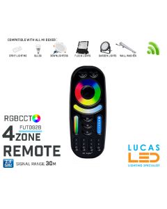 Remote Control • RGB+CCT• MiBoxer • 4 Zone • 2.4G • Wireless • Compatible • Smart System • FUT092B • Black edition