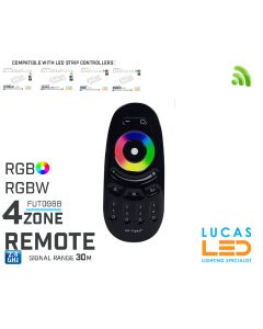 Remote Control • RGB & RGBW • MiBoxer • 4 Zone • 2.4G • Wireless • Compatible • Smart System • FUT096B • Black edition