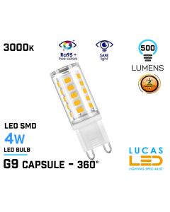 G9 LED bulb light capsule- 4W - 500lm - 3000K- halogen lamp