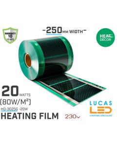 heating film-20W-ireland-ie-price-efficient-heating-flooring-europe-heat-home-cheap-energy-heating-10years-warranty-250mm-strips-irish-saving-energy