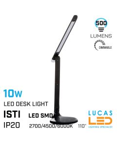 Dimmable LED Desk Lamp-Flexible Reading Light-10W-Touch Control CCT Adjustable-ISTI Lamp 
