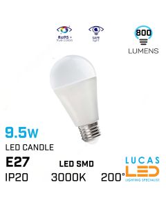 e27-led-bulb-light-9.5W-warm-white-3000K-800lm-pro-rapid-lucasled.ie