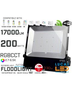 LED Flood Lights • Philips LED Chips • 200W • RGB + CCT• 17000LM • IP65 • WiFi • 2.4G • Smart Lighting System • Wireless • Mi-Light • MiBoxer • FUTT08  • 2700-6500K • 230V 