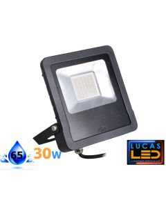 3 pcs ONLY - LED Floodlight- 30W- IP44- 2400lm- 4000K Natural White- ANTOS- Black