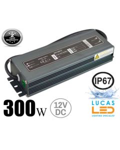 LED Driver Power Supply • 300 watts • 25A • DC 12V for LED Strips • IP67 Waterproof •