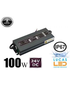LED Driver Power Supply • 100 watts • 4.17A • DC 24V for LED Strips • IP67 Waterproof •
