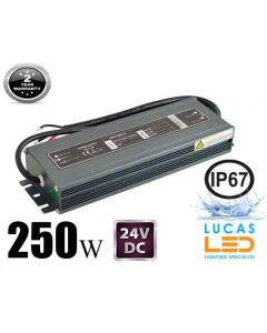 LED Driver Power Supply • 250 watts • 10.4A • DC 12V for LED Strips • IP67 Waterproof •