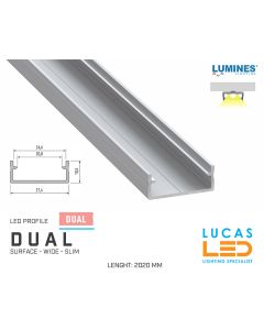 led-profile-surface-dual-silver-furniture-aluminium-profile2-02-meters-length-pro-multi-set-2-channel-for-led-strip-lucasled.ie