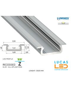 led-profile-recessed-z-silver-aluminium-2-02-meters-lenght-pro-multi-set-lucasled.ie