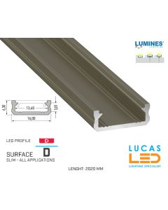 led-profile-surface-d-indox-gold-aluminium-2-02-meters-length-pro-multi-set-lucasled.ie