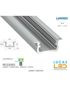 led-profile-recessed-b-silver-aluminium-2-02-meters-length-pro-multi-set-lucasled.ie