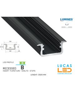 led-profile-recessed-b-black-aluminium-2-02-meters-length-pro-multi-set-lucasled.ie