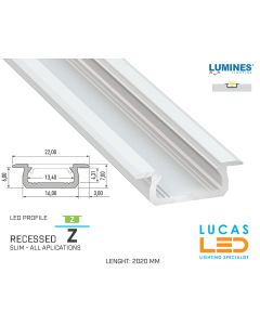 led-profile-recessed-z-white-aluminium-2-02-meters-lenght-pro-multi-set-lucasled.ie