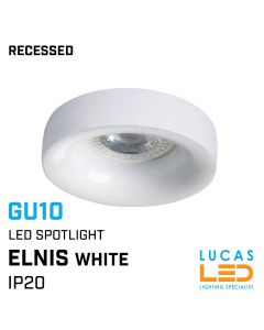Recessed LED Downlight GU10 - IP20 - Ceiling fitting - ELNIS - White