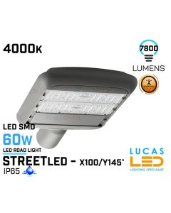 60W LED Road Lighting  - 4000K Natural White - 8000lm -  IP65 - Modern LED  Garden / Parking  / Driveway / Pathway / Street Lamp