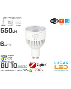 Zigbee 3.0 GU10 Bulb • RGB + CCT • 6W • 550LM • WiFi • Smart Lighting System • Wireless • MiBoxer • MiLight • FUT106Z • 230V