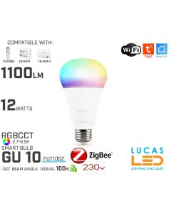 GU10 Bulb • RGB + CCT • 12W • 1100LM • WiFi • Smart Lighting System • Wireless • MiBoxer • MiLight • FUT105Z • 230V