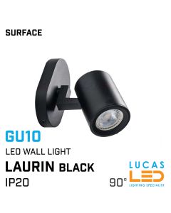 LAURIN - GU10 bulb - IP20 - Modern LED Wall mounted fitting Light-Black