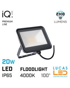 20W outdoor LED Floodlight - 2300lm - 4000K Natural White - IP65 - Industrial Premium line IQ LED Floodlight