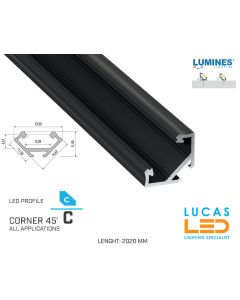 led-profile-corners-c-black-aluminium-2-02-meters-length-pro-multi-set-lucasled.ie