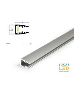 LED Glass Profile MIKRO10 , Silver ,2 Meter Length