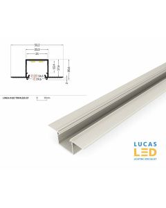 Last 17 pcs - model DISCONTINUED - LED Architectural Recessed Profile LINEA-IN20 TRIMLESS - 2M - full SET