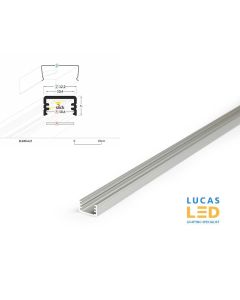 LED Surface Profile , SLIM 8 , Anodised , 2 meter