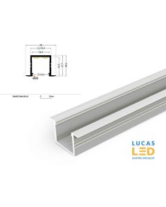 LED Recessed Profile SMART-IN16- plasterboard-furniture lighting-buildings and architectural arrangement- Silver -2 meter
