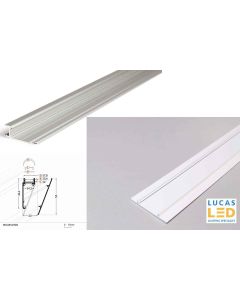 LED Special Application Profile , Walle12 WHITE , 2 meter with Support Profile