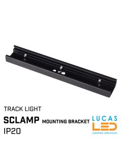 Mounting Bracket - SCLAMP - for suspended Led Track Lighting System - BLACK Body