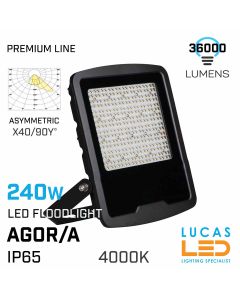 Outdoor LED Floodlight 240W - 4000K - 36000lm - IP65 - ASYMMETRIC - LED SMD light - AGOR/A