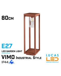 outdoor-led-pillar-light-industrial-style-e27-ip44-vimo-80cm-brown-cooper-lucasled.ie