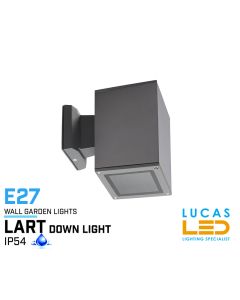 Outdoor LED Wall Light E27 - IP54 waterproof - LART 160 - Down Light - Anthracite colour.