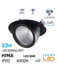 recessed-led-downlight-33w-4000k-natural-white-3670lm-ceiling-fitting-ip20-led-cob-hima-black-body-lucasled.ie-ireland