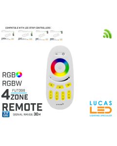 Remote Control • RGB & RGBW • MiBoxer • 4 Zone • 2.4G • Wireless • Compatible • Smart System • FUT096 • White edition