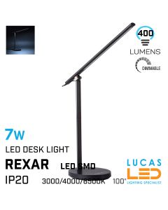 Dimmable LED Desk Lamp- Adjustable Colour Temperature- 7W- Touch Switch- USB Charger