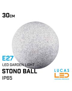 Outdoor LED GLOBE Ball Light STONO 30 - E27 - IP65 Waterproof - Decorative Garden Light