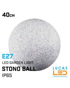 Outdoor LED GLOBE Ball Light STONO 40 - E27 - IP65 Waterproof - Decorative Garden Light