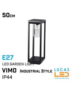 Outdoor LED Pillar Light  VIMO 50 - E27 - IP44 waterproof - Industrial Vintage Style - Decorative Garden Light - Black Matt