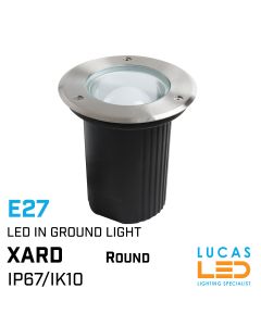 Outdoor LED in-ground garden light - E27- IP67 - IK10 - landscape-alleys-binding-ramp - XARD