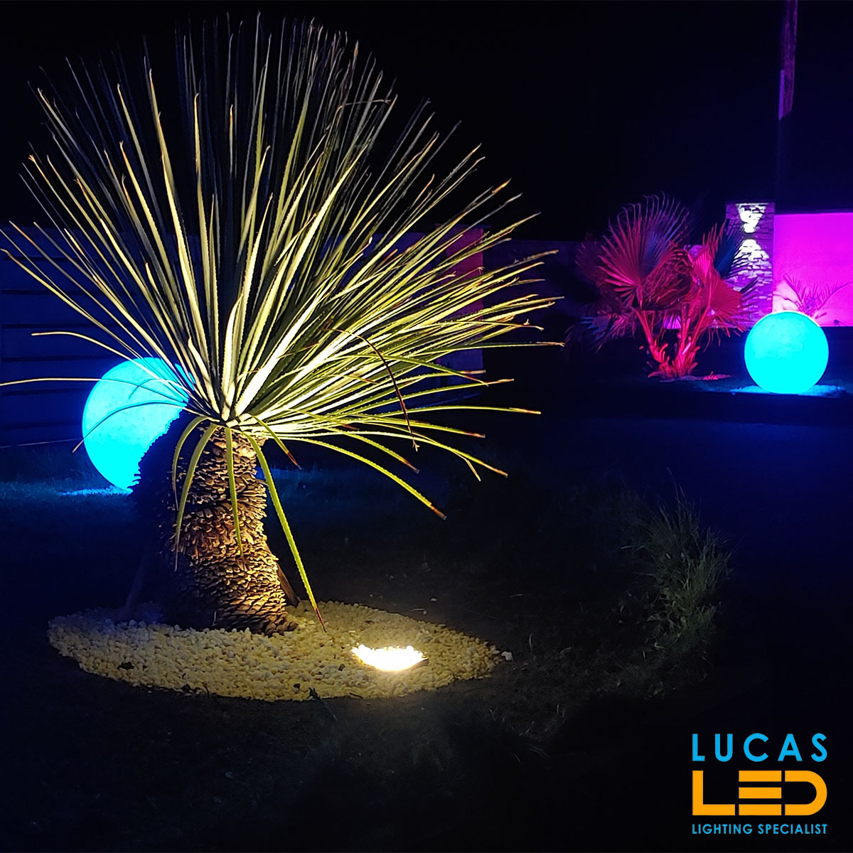 Outdoor LED Ball Lights - E27 - IP65 - Decorative STONO 20 - Garden- Path- Lighting Ground- Spike Plug Lamps