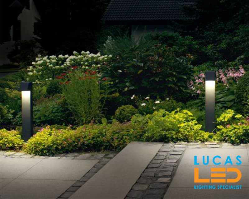 Outdoor LED Garden Light - GU10- IP44 - Modern GORI 500mm- Anthracite- Driveway-Pathway-Post Lamp 